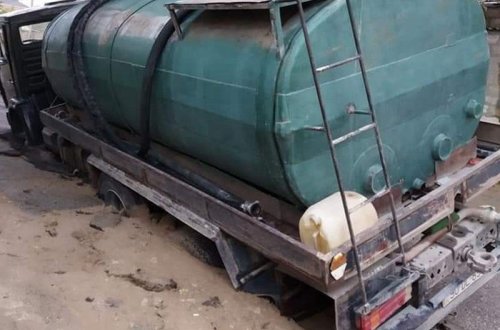 Bakıda yeni çəkilmiş daha bir yol çökdü - FOTO