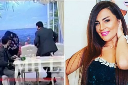 Азербайджанская певица упала в прямом эфире - ВИДЕО