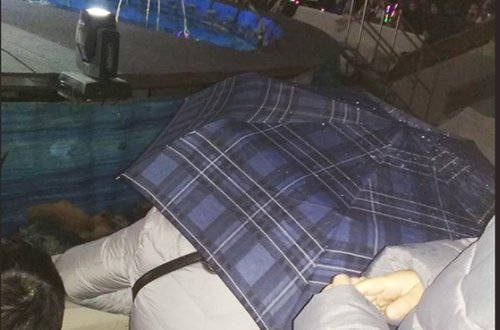 30 manat verib sirk bileti aldı, çətirlə oturdu-FOTO