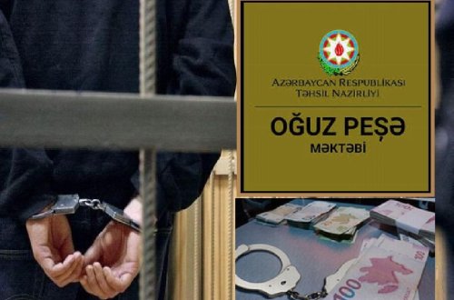 Oğuz Peşə Məktəbinin direktoru tutuldu - Korrupsiya 