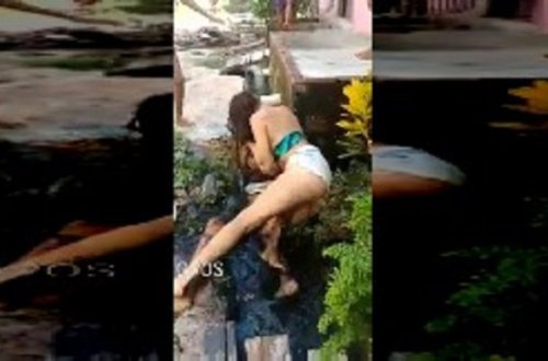 Qızlar oğlan üstündə əlbəyaxa oldu: Küçədə biabırçılıq+VİDEO