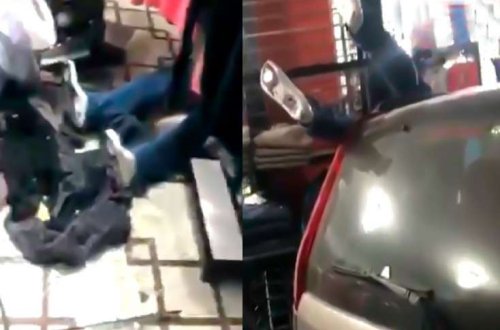 Bakıda maşın mağazaya belə girdi - ANBAAN VİDEO