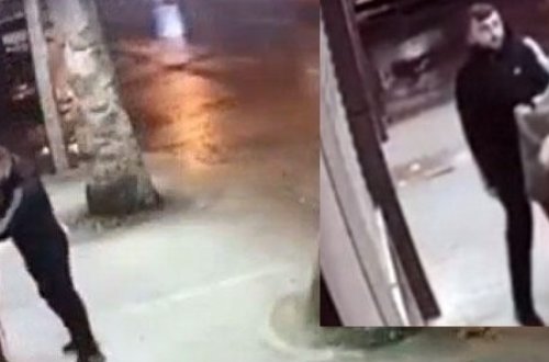 Gecə saatlarında küçədə qadının başına oyun açdı: Hadisə kameraya düşdü