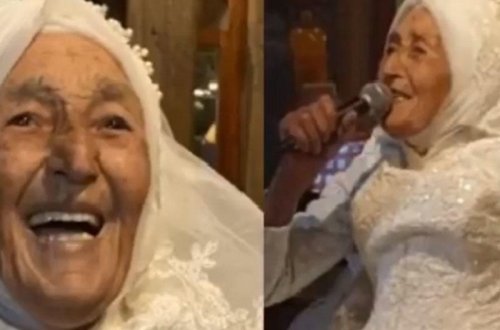 70 il sonra gəlinlik geyindi