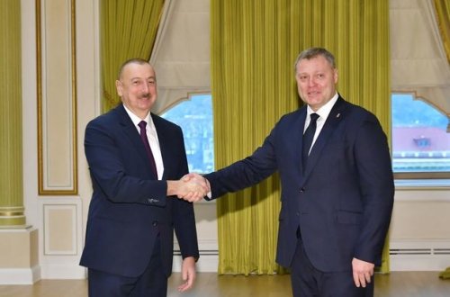 İlham Əliyev Həştərxan vilayətinin qubernatorunu qəbul etdi - FOTO