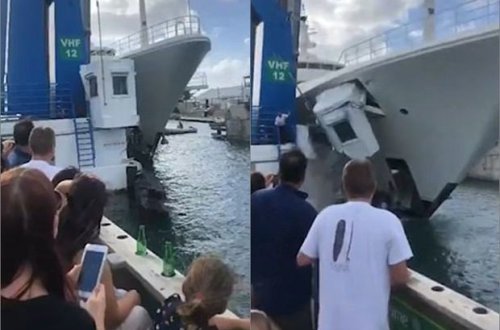 Построенная для Абрамовича яхта попала в аварию – ВИДЕО