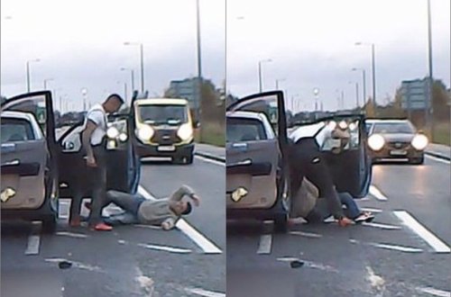 Siqnal verən sürücünü qəddarcasına döydü - VİDEO