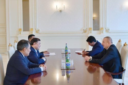 Prezident İlham Əliyev Qırğızıstan parlamentinin sədrini qəbul edib