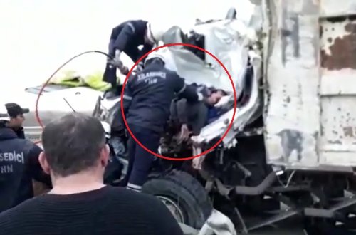 Azərbaycanda 2 nəfərin öldüyü dəhşətli qəzadan VİDEO