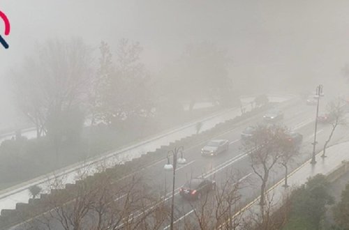 Баку окутал сильный туман - ФОТО