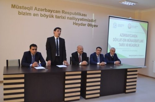 Mingəçevirdə “Azərbaycanda dövlət-din münasibətləri: tarix və müasirlik” mövzusunda seminar-müşavirə keçirilib