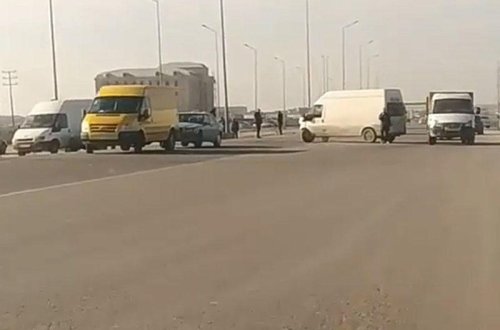 Hövsan yolunda zəncirvari qəza - VİDEO