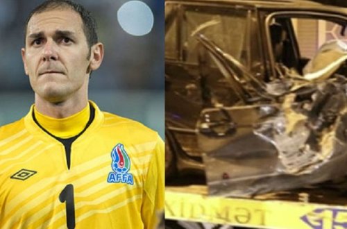 Экс-голкипер сборной Азербайджана по футболу попал в аварию - ФОТО