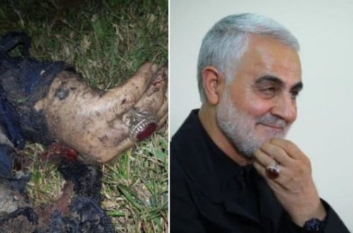 Момент ракетного удара по конвою с генералом КСИР в Багдаде - ВИДЕО