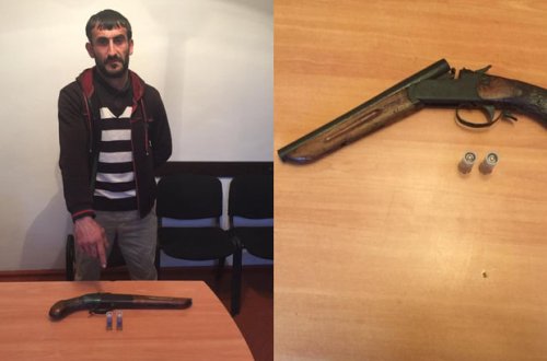 Astarada silah satan şəxs saxlanıldı - FOTO