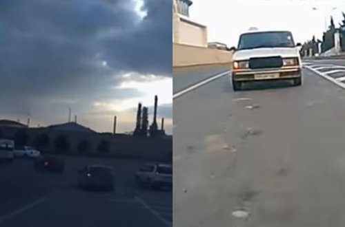 Bakıda ara məsafəsinin saxlanmaması qəzaya səbəb oldu - ANBAAN VİDEO