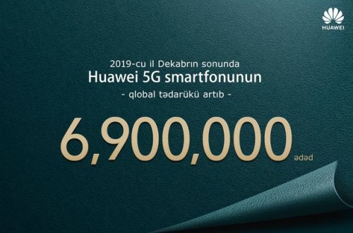 “Huawei” 2019-cu ildə dünyaya yeni nəsil əlaqə gətirən 6.9 milyon 5G smartfonu bazara çıxarıb