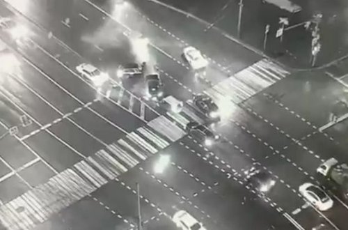 Altı avtomobil belə toqquşdu - ANBAAN VİDEO