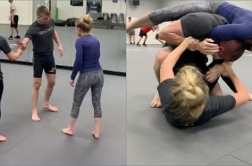 UFC idmançısı iki qızla eyni anda döyüşdü və... - VİDEO