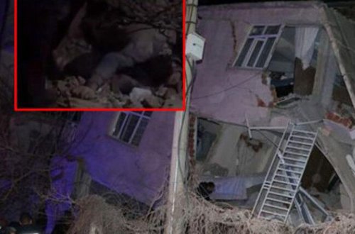 Ata uşağı üçün özünü sipər etdi - Zəlzələdən təsirli FOTO