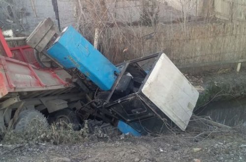Traktor qəzaya uğradı: Kənd qazsız qaldı - FOTO