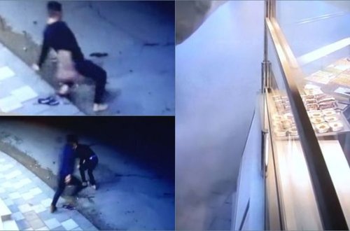 Zəlzələdə binaların dağılma anı - VİDEO