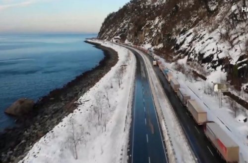 Türkiyə-Gürcüstan sərhədində böyük tıxac - VİDEO