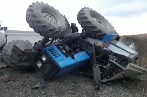 В Азербайджане легковушка столкнулась с трактором: есть пострадавший – ВИДЕО