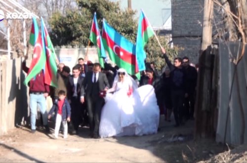 Tovuzda bəy öz toyunda uşaqlıq arzusunu reallaşdırdı - VİDEO