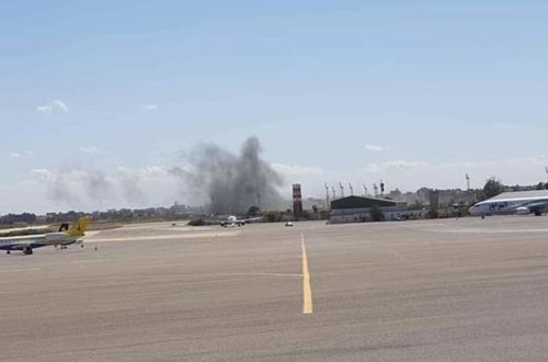 Tripoli hava limanı növbəti dəfə atəşə tutuldu