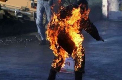 Prezidentin “ağ inqilabı”nın Xətaidə üz qarası -Vətəndaş özünü yandırdı - ŞOK VİDEO