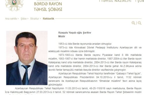 Bərdə RTŞ-nın müdiri millətinin qanını içən Kirovun adını belə əbədiləşdirib - FOTOFAKT