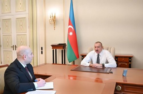 İlham Əliyev Vüsal Kərimlini qəbul etdi - FOTO