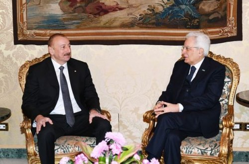 İlham Əliyev İtaliya Prezidenti ilə görüşdü - FOTO