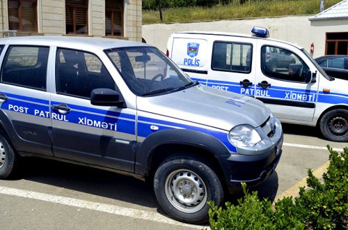 Polis avtomobili Kürdəmirdə bülleten daşıyarkən videogörüntülərə yaxalandı