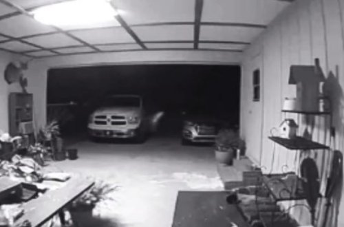 В США на камеру наблюдения попало 