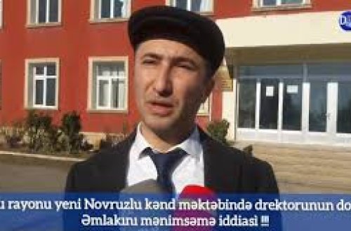 Saatlı rayonu yeni Novruzlu kənd məktəbinin drektorunun korupsiya iddiası! - VİDEO