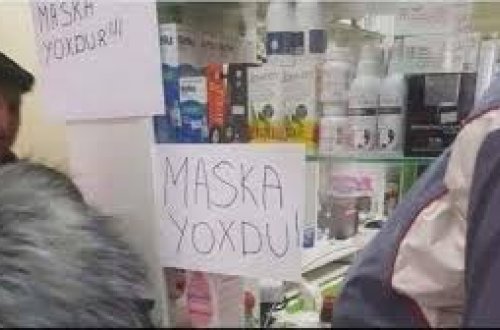 Bakıda apteklərdə tibbi maska və spirt tapılmır - VİDEO