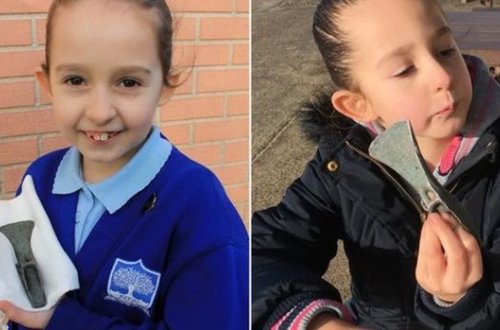 Məktəbli qız təmizlik vaxtı bürünc dövrünə aid nadir eksponat tapdı