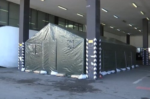 Gürcüstan-Azərbaycan sərhədində çadır quruldu