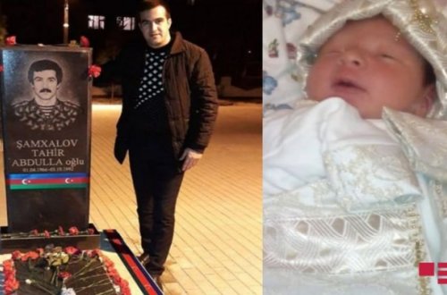 Mingəçevirdə şəhid nəvəsinə Ərdoğan adı verilib