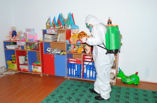 Mingəçevirdə kütləvi dezinfeksiya işləri başladı – KORONAVİRUSA GÖRƏ