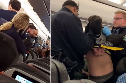 Təyyarə havada olarkən qapını açmağa çalışdı - FOTO/VİDEO