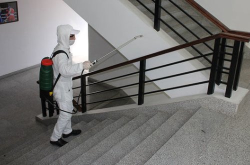 Во внешкольных образовательных заведениях Азербайджана проводится дезинфекция - ФОТО