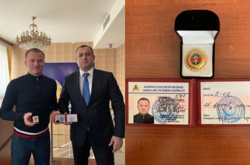 Eduard Məmmədov mükafatına qovuşdu - FOTO