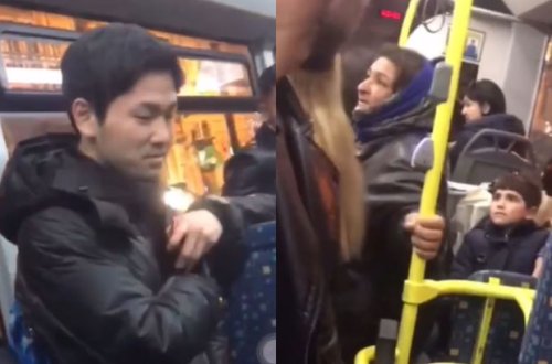 Bakıda yaşlı qadın çinli zənn etdiyi yaponu qovmağa çalışdı - VİDEO