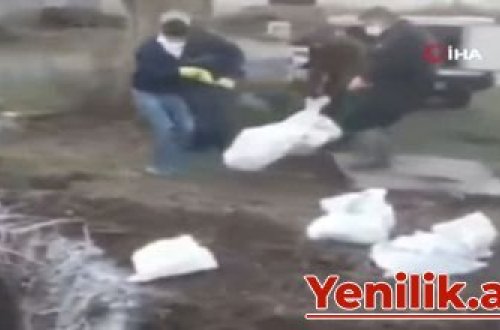 +18 İRANDAN DƏHŞƏTLİ GÖRÜNTÜLƏR YAYILDI: KORONOVİRUSDAN ÖLƏNLƏRİ QUYUYA ATIRLAR - VİDEO