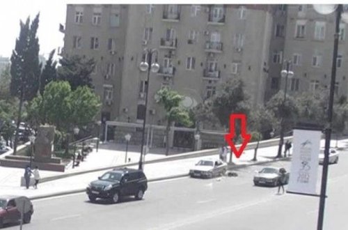 Bakıda sürücünü çaşdıran piyadanın vurulma görüntüləri - ANBAAN VİDEO