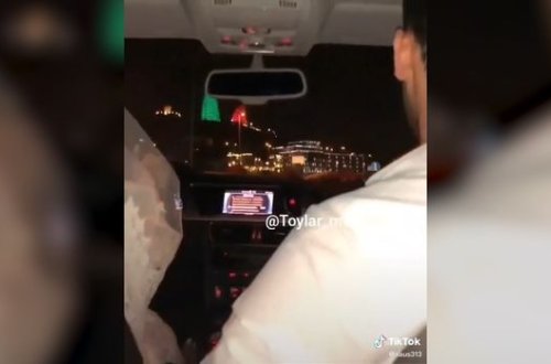 Bakıda bəy sərxoş oldu, maşını gəlin sürdü - VİDEO