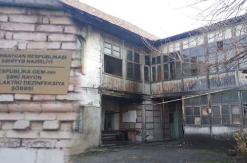 Şəkinin Dezinfeksiya mərkəzindən biabırçı görüntülər - Fotolar